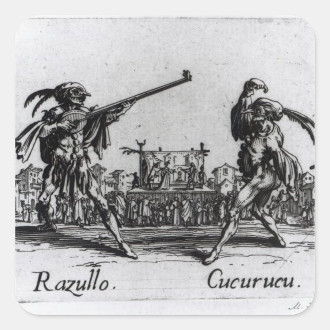 Balli de Sfessania, c.1622 Square Sticker (Front)