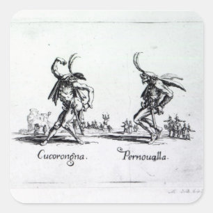 Balli de Sfessania, c.1622 Square Sticker