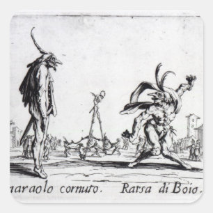 Balli de Sfessania, c.1622 Square Sticker