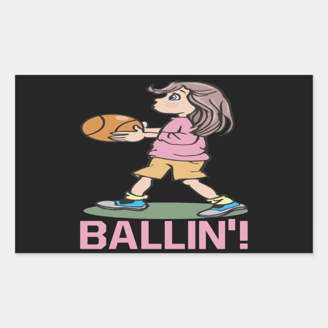 Ballin Rectangular Sticker (Front)