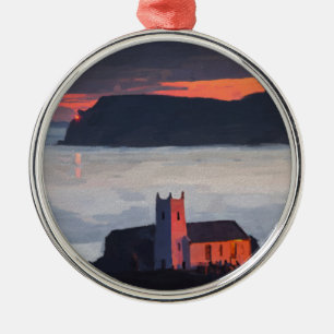 Ballintoy Church, Ireland Metal Tree Decoration