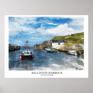 Ballintoy Harbour, Northern Ireland Poster