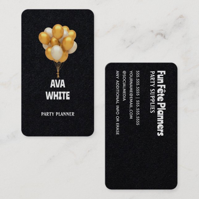 🎈🌈 Ballon Event Decor Business Card (Front/Back)