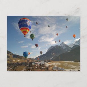 balloning in Château d'Oex Postcard