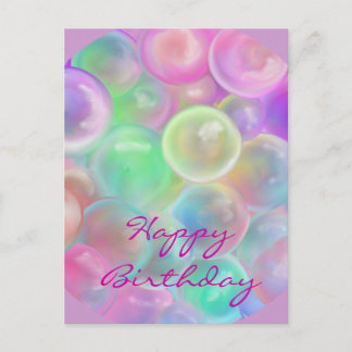 Ballons-Happy Birth. Postkarte Postcard