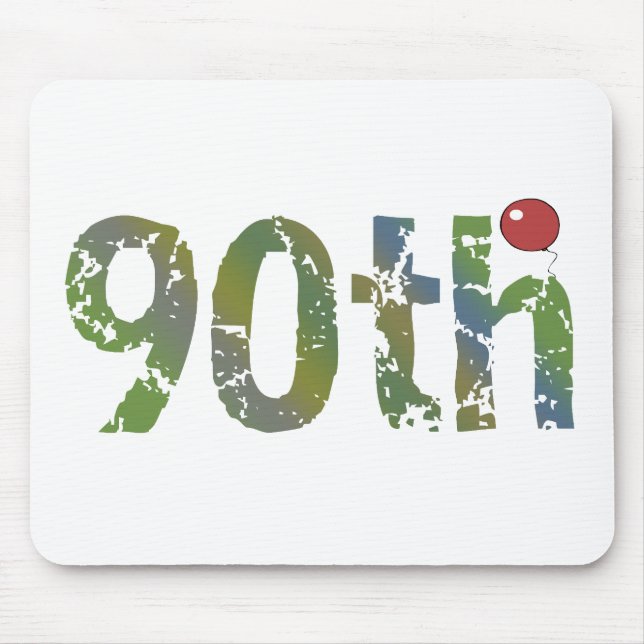 Balloon 90th Birthday Gifts Mouse Mat (Front)