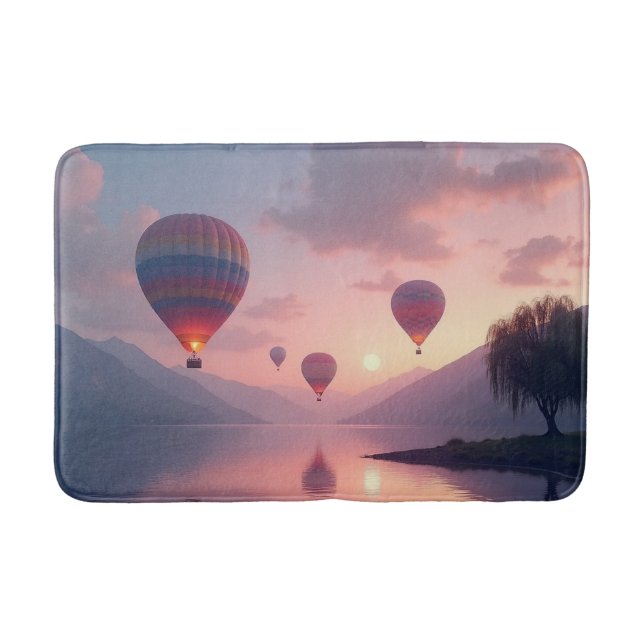 Balloon Adventure Dreams Bath Mat (Front)