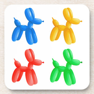 Balloon Animal Colour Pattern – Kids & Clown Party Coaster