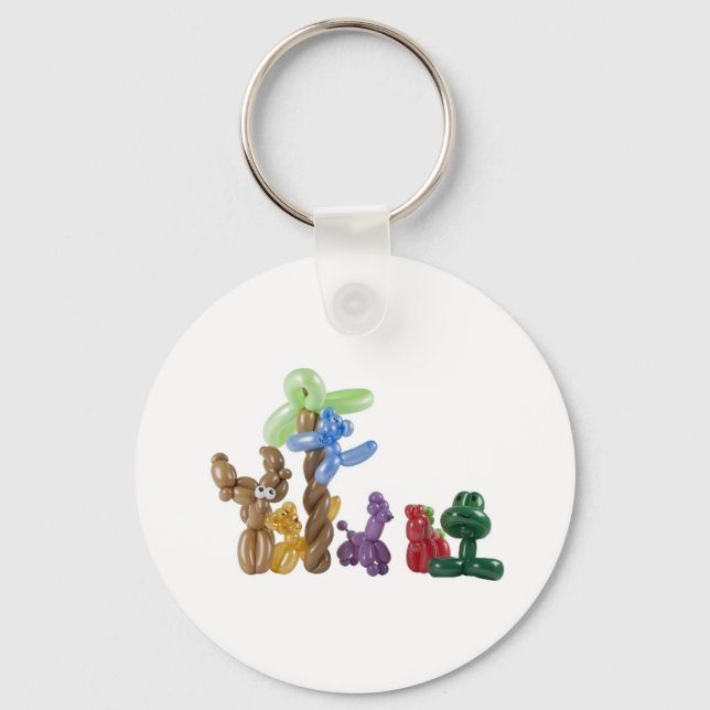 balloon animal group key ring (Front)