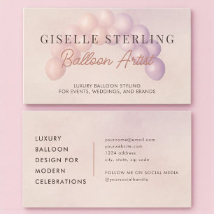 Balloon Arch Artist Pastel Business Card