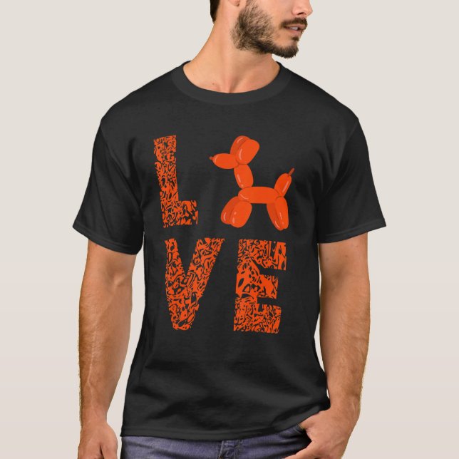 Balloon Artist Leopard Love Balloon Animal Balloon T-Shirt (Front)