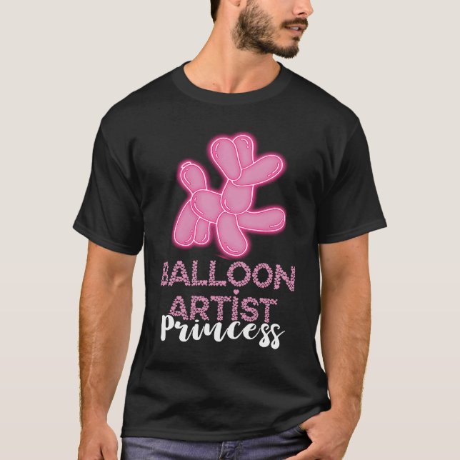 Balloon Artist Princess Balloon Twister Dog Balloo T-Shirt (Front)