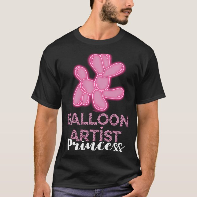 Balloon Artist Princess Balloon Twister Dog Balloo T-Shirt (Front)