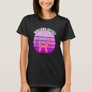 Balloon Artist Vintage Sunset Balloon Animal Ballo T-Shirt
