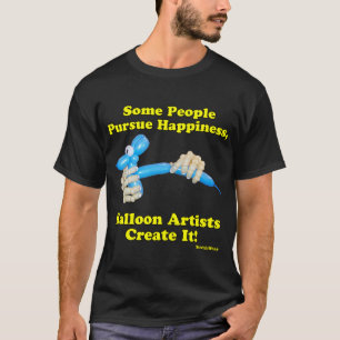 Balloon Artists Create Happiness Hands and Dog T-Shirt