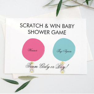 Balloon Baby Gender Reveal DIY Scratch Card