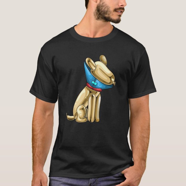 Balloon Balloon Animal Dog Cone of Shame T-Shirt (Front)