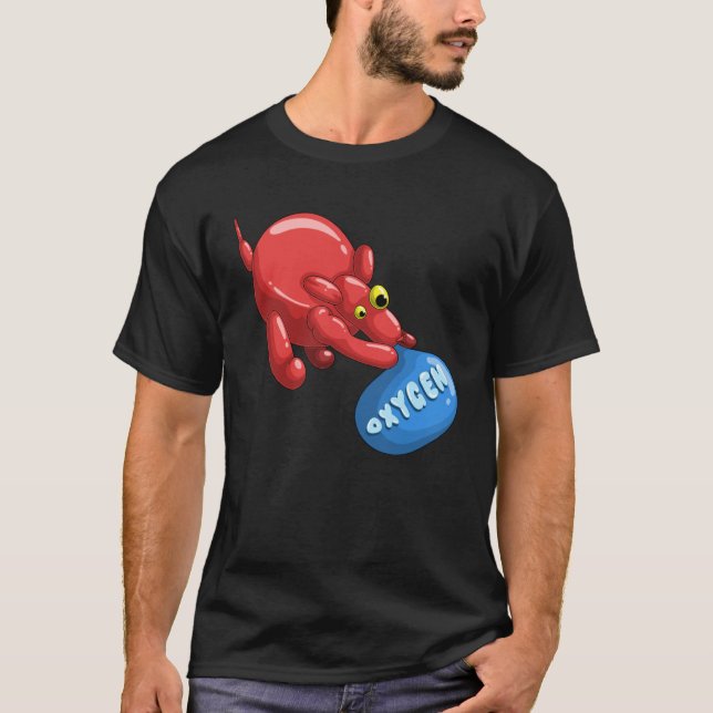 Balloon  Balloon Animal Dog Inhaling Oxygen T-Shirt (Front)