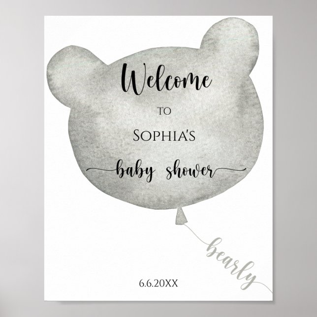 Balloon Bear Welcome Poster (Front)