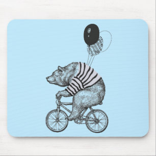 Balloon Bicycle Bear Mouse Mat