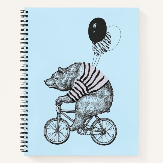 Balloon Bicycle Bear Notebook (Front)