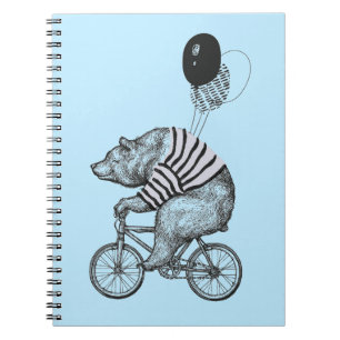 Balloon Bicycle Bear Notebook