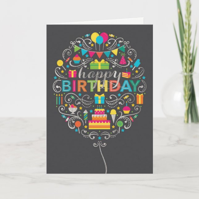 Balloon Birthday Card (Front)