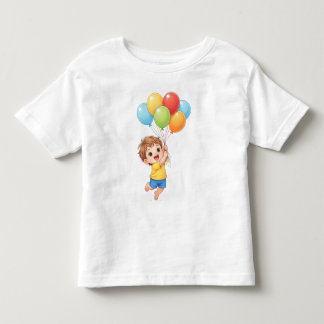 Balloon Birthday Toddler T-Shirt – Happy Little Ki