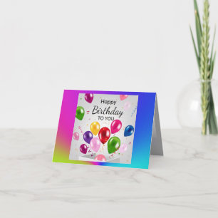 Balloon Blast Birthday Card