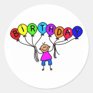 balloon boy classic round sticker
