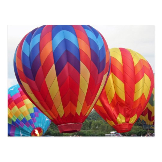 Balloon brightly coloured postcard