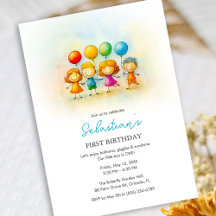 Balloon Buddies Bash – Fun 1st Birthday for boy