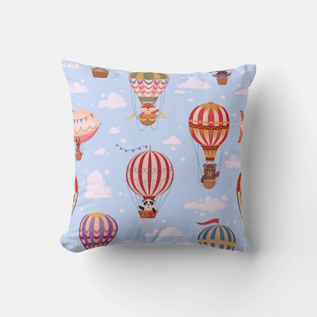 Balloon Buddies Throw Pillow (Front)