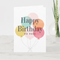 Balloon bunch happy birthday folded greeting