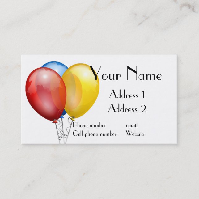 Balloon Business Card (Front)