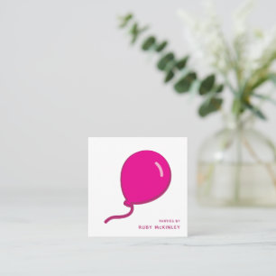 Balloon Business Logo   QR Code Square Business Card