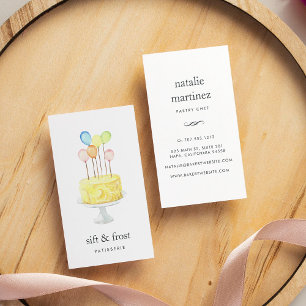 Balloon Cake   Vertical Business Card