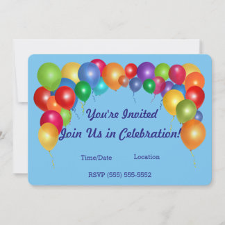 Balloon Celebration Invitation