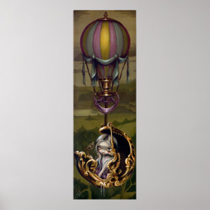 Balloon Chariot - Rococo Steampunk Art Print