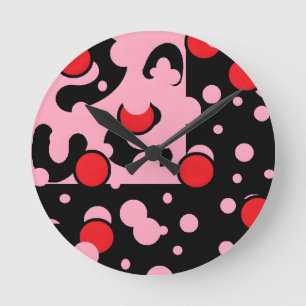 Balloon Clouds Group Round Clock