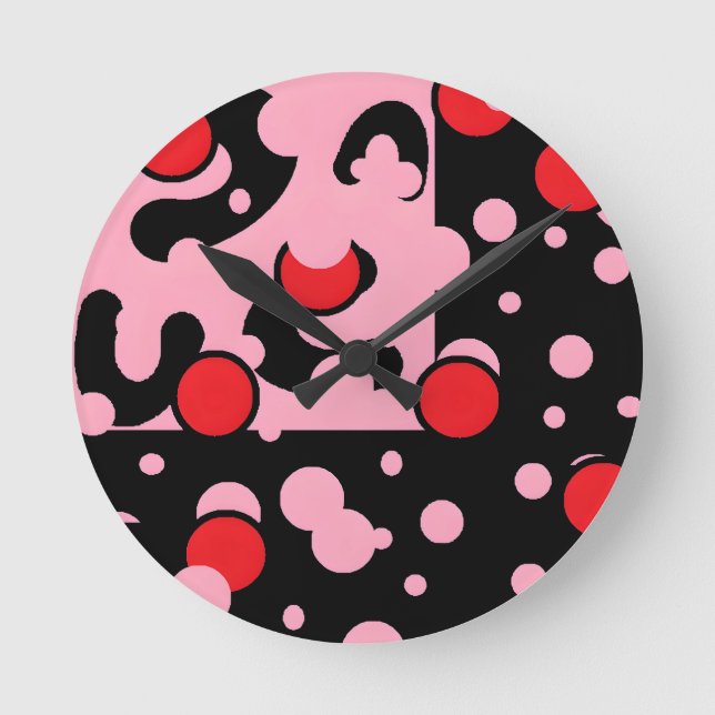 Balloon Clouds Group Round Clock (Front)
