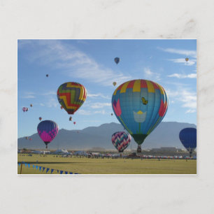 Balloon cluster postcard