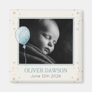 Balloon Daydream Baby Announcement Keepsake Magnet