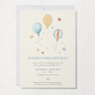 Balloon Daydream Kid's Birthday Party Invitation