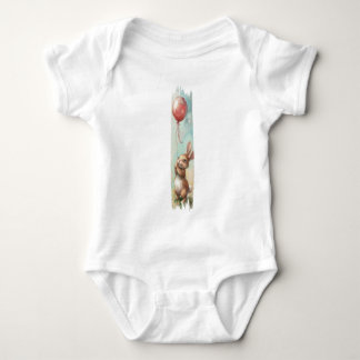 Balloon Daydreams Rabbit Brushstroke Paint Baby Bodysuit