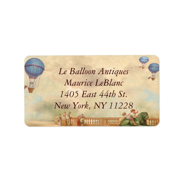 Balloon d'Chaun de Aire Large Address Labels (Front)
