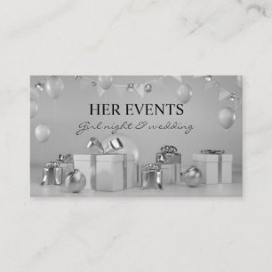 Balloon Decor Event Planner Business Card