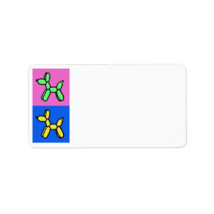 Balloon Dog Address Labels