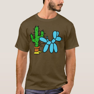 Balloon dog and cactus Balloon artist Balloon anim T-Shirt