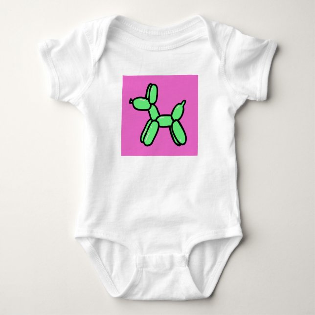 Balloon Dog Baby One-Piece Bodysuit (Front)